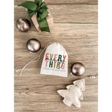 Ninastore Kişiselleştirilmiş Neşeli Her Şey Muslin Hediye Çantası - Noel Tatil Partisi - Renkli