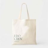 Ninastore Nedime Tote Çantası, Pamuklu Kanvas I Do Crew (Özel Isim Seçeneği) - Renkli