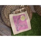 Ninastore Pembe Kiraz Çiçeği Tote Çanta - Şirin Tote Çantalar, Estetik Tote Çanta, Tote Çanta, Kitap Çantası, Alışveriş Çantası, Kitap Çantası, Pembe Tote Çanta, Kanvas Çanta - Renkli