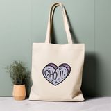Ninastore Sevimli Ghoul Kalpli Ürkütücü Tote Çanta, Cadılar Bayramı, %100 Pamuklu Tote Çanta, Çevre Dostu Estetik Alışveriş Çantası, Ömür Boyu Çanta - Renkli