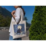 Ninastore Siyah Kedi Keman Tote Çantası - Kedi Severlere Hediye, Kedi Çantası, Estetik Tote Çanta, Kanvas Tote Çanta, Sevimli Tote Çanta Koleksiyonu - Renkli