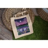 Ninastore Swan Kiraz Çiçeği Tote Çanta - Şirin Tote Çanta, Estetik Tote Çanta, Kanvas Çanta, Estetik Tote Çanta, Swan Tote Çanta, Kiraz Çiçeği Tote Çanta - Renkli