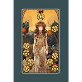 Nine of Pentacles - Tarot Card Notebook - Card No.77 (Color Ed.): A5 Ruled Lined Tarot Journal Diary Sketchbook Notebook - Nine of Pentacles (Independence and Material Well-Being)