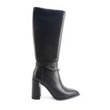Nine West Flor 4PR Siyah Kadın Topuklu Çizme