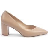 Nine West Hamilton 5PR Bej Kadın Topuklu Ayakkabı Suni Deri Kauçuk Tabanlı Şık Tasarım