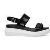 Nine West Meratra 4FX Siyah Kadın Comfort Sandalet
