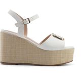 Nine West Monni 5FX Beyaz Kadın Dolgu Topuk Sandalet