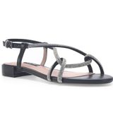 Nine West Nayeme 3FX Siyah Kadın Düz Sandalet