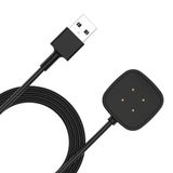 NineHorse Fitbit Versa 4/Sense 2 Smartwatch ile Uyumlu Şarj Cihazı, Yedek Şarj Kablosu İstasyonu 3,3 ft USB Kablosu Kablosu Şarj Cihazı Dock Saat Aksesuarları Fitbit Sense 2 (Siyah)