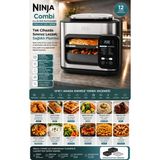 Ninja 12'si 1 Arada Multicooker Fırın & Az Yağlı Air Fryer – 1800W Güç, Combi Cooker Teknolojisi, Buharlı Pişirme, Izgara, Fırın, Air Fry, Yavaş Pişirme ve Aile Boyu Hızlı Yemek Hazırlama