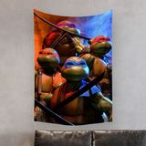 Ninja Kaplumbağalar Ninja Turtles Dc Duvar Örtüsü Halısı 140 x 100 CM-70X100 cm - 100 x 70 cm