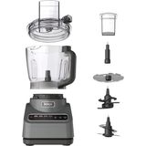 Ninja Profesyonel Plus Gıda Işlemcisi, 1000 Watt Tepe Gücü, Doğrama, Dilimleme, Püre ve Hamur Hazırlama Özelliği, 9 Kaplı Işlemci Haznesi, 3 Bıçak, Gıda Besleme Kanalı ve Itici, Gümüş, BN601