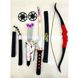 Ninja Samuray Savaşçı Kılıç ve Yay Seti Oyuncak Katana Mınçıka Shuriken Yay Set