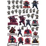 Ninja Sticker Set 20 Parça Telefon, Tablet, Defter, Laptop Sticker