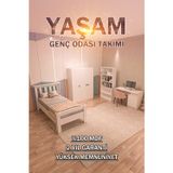 Ninnimo 4 Parçalı Beyaz Mdf Yaşam Genç Odası Takımı (Karyola 90X190, Gardırop, Kitaplık Ve Çalışma Masası)