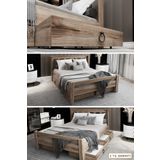 Ninnimo Arya Çift Kişilik 160x200 Yatak Uyumlu Çekmeceli Çırağan Karyola