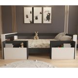 Ninnimo M1-41 Montessori 90x190 cm Antrasit Beyaz Karyola