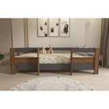 Ninnimo Montessori 90 x 190 Yatak Uyumlu Karyola M5-42 - 90 x 190 cm - Antrasit - Ceviz