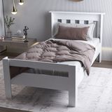 Ninnimo MSTY-1 Still Tek Kişilik Mdf Beyaz 100x200 cm Genç Karyola