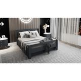 Ninnimo Ninnimo Arya Çift Kişilik 160X200 Yatak Uyumlu Antrasit Çekmeceli Karyola - Açy-4 - 160 x 200 cm