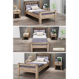 Ninnimo Still 100X200 Yatak Uyumlu Tek Kişilik Çırağan Karyola Sty-3 - 100 x 200 cm - Meşe