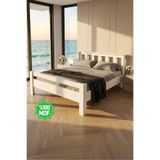 Ninnimo Still 150X200 Yatak Uyumlu Çift Kişilik Mdf Beyaz Karyola Msçy-1