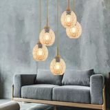Nino 5Li Yuvarlak Eskitme Modern Sarkıt Oturma Odası Salon Sarkıt Avize