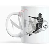 Nino Store Futbol Tutkunları 3 İçin Futbolseverlere Hediyelik Baskılı Kupa Bardak - 010 - Beyaz - 300 ml