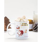 Nino Store Ho Ho Ho Merry Christmas Yılbaşı Tasarımlı Hediyelik Yeni Yıl Kupa Bardak - Beyaz - 300 ml
