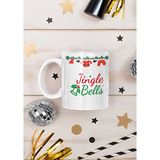 Nino Store Jingle Bells Temalı Yılbaşı Özel Hediyelik Kupa Bardak - Beyaz - 300 ml