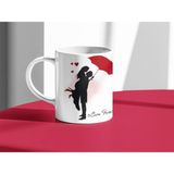 Nino Store Şemsiye Altında Aşık Çift Iyikim Love Forever 14 Şubat Sevgililer Günü Baskılı Hediyelik Kupa Bardak - Beyaz - 300 ml
