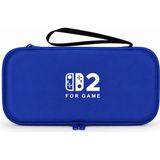 Nintendo Switch 2 Uyumlu Taşıma Çantası | Switch 2 Sert Kasa Koruyucu Seyahat Çantası -Mavi