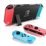 Nintendo Switch için Yerleştirilebilir Şeffaf Kılıf, FANPL Nintendo Switch ve Joy Con Kumandası için Koruyucu Kılıf Kapağı - Kristal Berrak