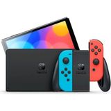 Nintendo Switch OLED Oyun Konsolu 64 GB Mavi Kırmızı Joy-Con ile Multiplayer Desteği Sunar - Mavi - Kırmızı
