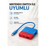 Nintendo Switch Uyumlu Usb-C Video Capture Dock 4K Pd 100W Usb 3.2 Docking Station | Zr1282