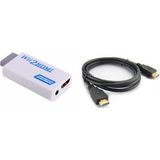 Nintendo Wii HDMI Hd Tv Kablo Çevirici Dönüştürücü Adaptör + HDMI Kablo - Beyaz