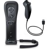 Nintendo Wii Remote Nunchuck Controller Takım Set Motion Plus - Siyah