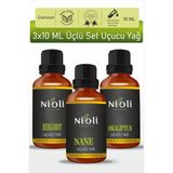 Nioli Bergamot, Nane, Okaliptus, Esansiyel Uçucu Yağ Buhurdanlık Yağı Aromaterapi Yağı 10 ML