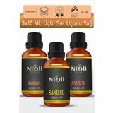 Nioli Vanilya, Sandal, Amber Esansiyel Uçucu Yağ Buhurdanlık Yağı Aromaterapi Yağı 10 ML
