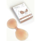Nippella Shape Up Ultra Ince Yapışkanlı Straplez Sütyen | Su ve Ter Geçirmez, Göğüs Dolgunlaştırıcı - B - Caramel
