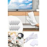 Nirnisa 10 Adet Mikrofiber Toz Alma Bez Eldiveni Mutfak Banyo Mobilya Bulaşık Cam Oto Temizlik Yıkama Bezi