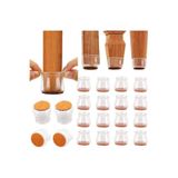 Nirnisa 20 Adet 2.5-3.2 cm Ayaklar İçin Keçeli Silikon Masa Sandalye Ayak Pabucu Zemin Koruyucu Plastiği Keç