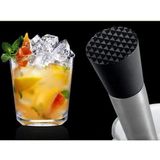 Nirnisa 20X3 cm Meyve Ezici Tokmak Barmen Şeker Buz Limon Nane Ezici Kokteyl Mojito Smoothie Tokmağı Çubuk - Gümüş