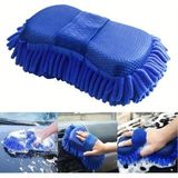 Nirnisa Çizmez Mikrofiber Araç Yıkama Eldiveni Oto Motorsiklet Bakım Süngeri Araba Temizleme Bezi Mop Havlu - Karışık Çok Renkli