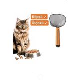 Nirnisa Klipsli Kedi Köpek Mama Kepçesi 180 ml Ölçekli Erzak Bakliyat Un Baharat Kahve Ölçü Kaşığı Küreği