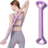 Nirnisa Silikon Pilates Egzersiz Direnç Bandı Aerobik Yoga Plates Ayak Kol Spor Lastiği Squat Bant Orta - Mor - Pembe