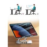Nirnisa Yükseklik Ayarlı 7-12 inç Metal Tablet Soğutucu Masaüstü 360 Dönen Ayaklı Laptop Standı ipad Tutucu