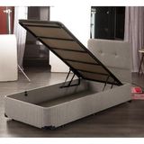 Niron 90x200 CM Tek Kişilik Sandıklı Klasik Kumaş Baza