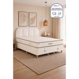 Niron Bohem Nms Klapa 140X190 cm Çift Kişilik Yatak Baza Başlık Seti - Nms Sert Ortopedik - 140 x 190 cm