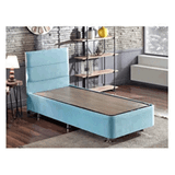 Niron Cozy Baza ve Başlık 100x200 cm Tek Kişilik Sandıklı Bebek Mavisi Kumaş Baza ve Başlığı